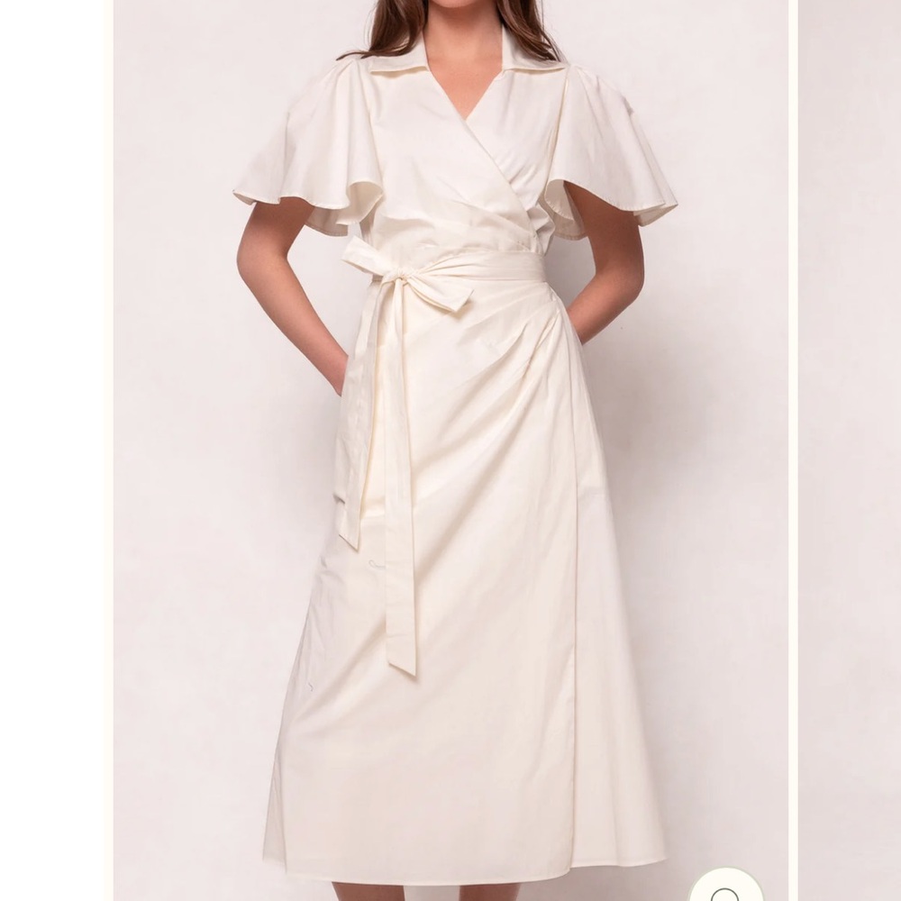 NWT Ivy City Co Poplin Shelby Dress in Ivory